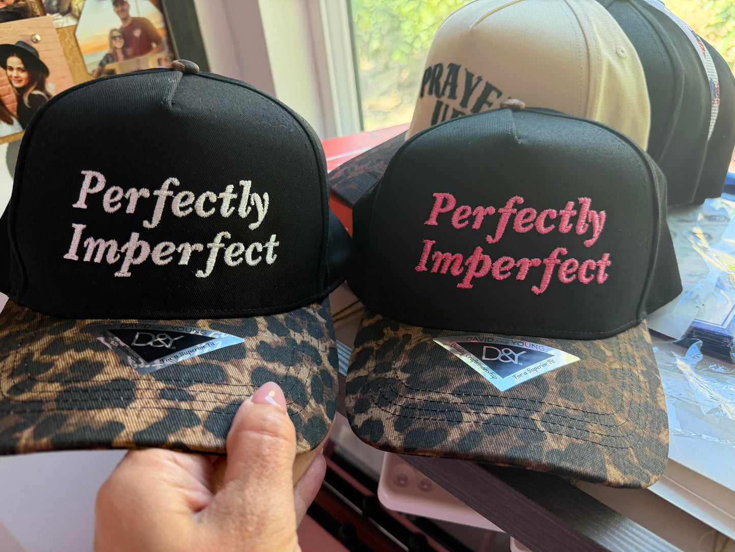 Perfectly Imperfect - Leopard Print Embroidered Trucker Hat