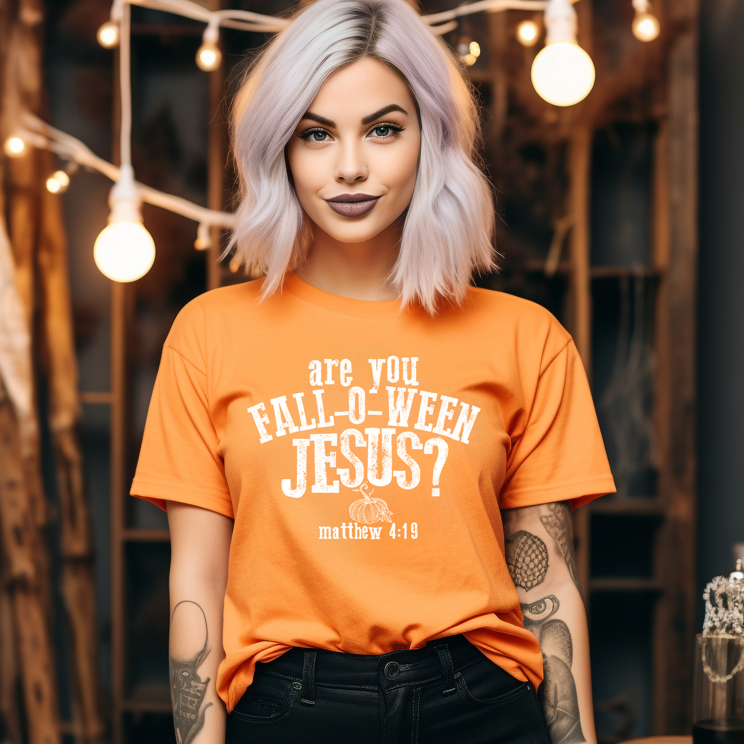 Fall-O-Ween Jesus - White Font