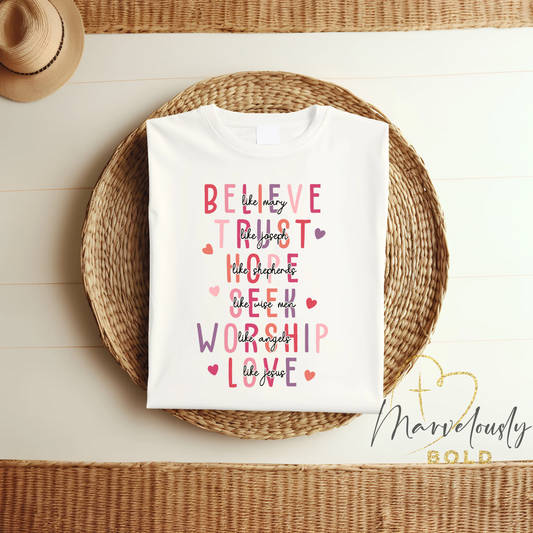 Believe Like Mary DTF Print