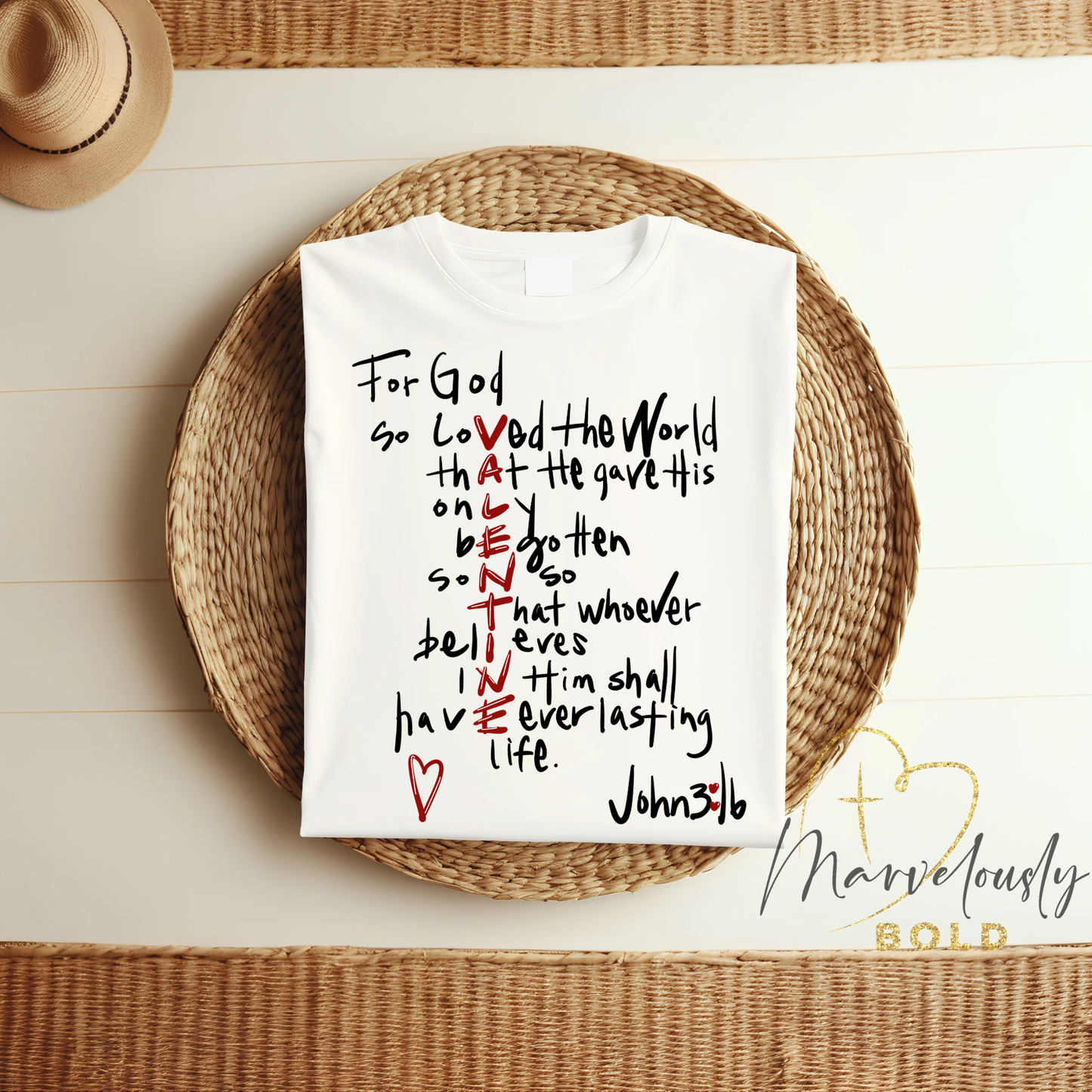 Valentine John 3:16 DTF Print