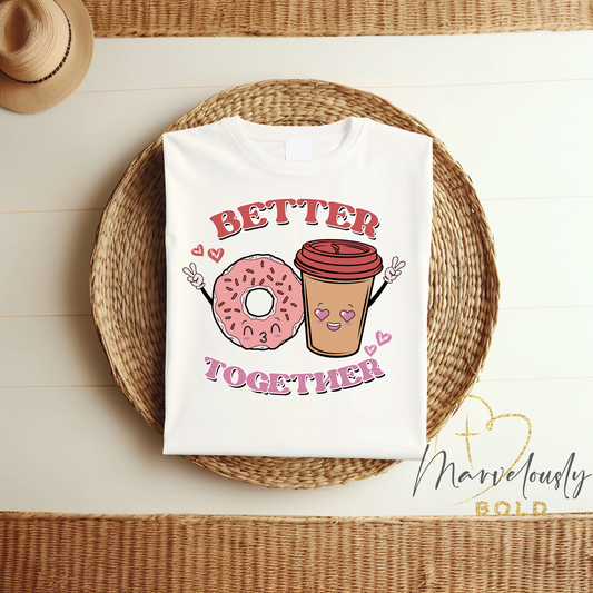Better Together (Donut & Coffee) DTF Print
