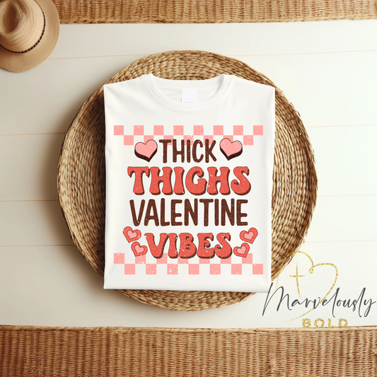 Thick Thighs Valentine Vibes (Retro) DTF Print