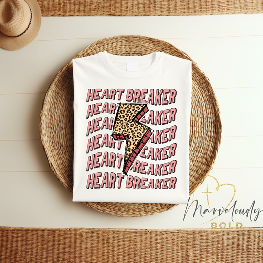 Heartbreaker Leopard Bolt DTF Print