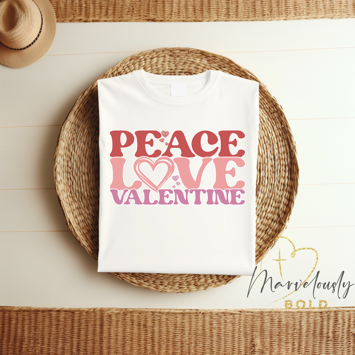 Peace Love Valentine DTF Print