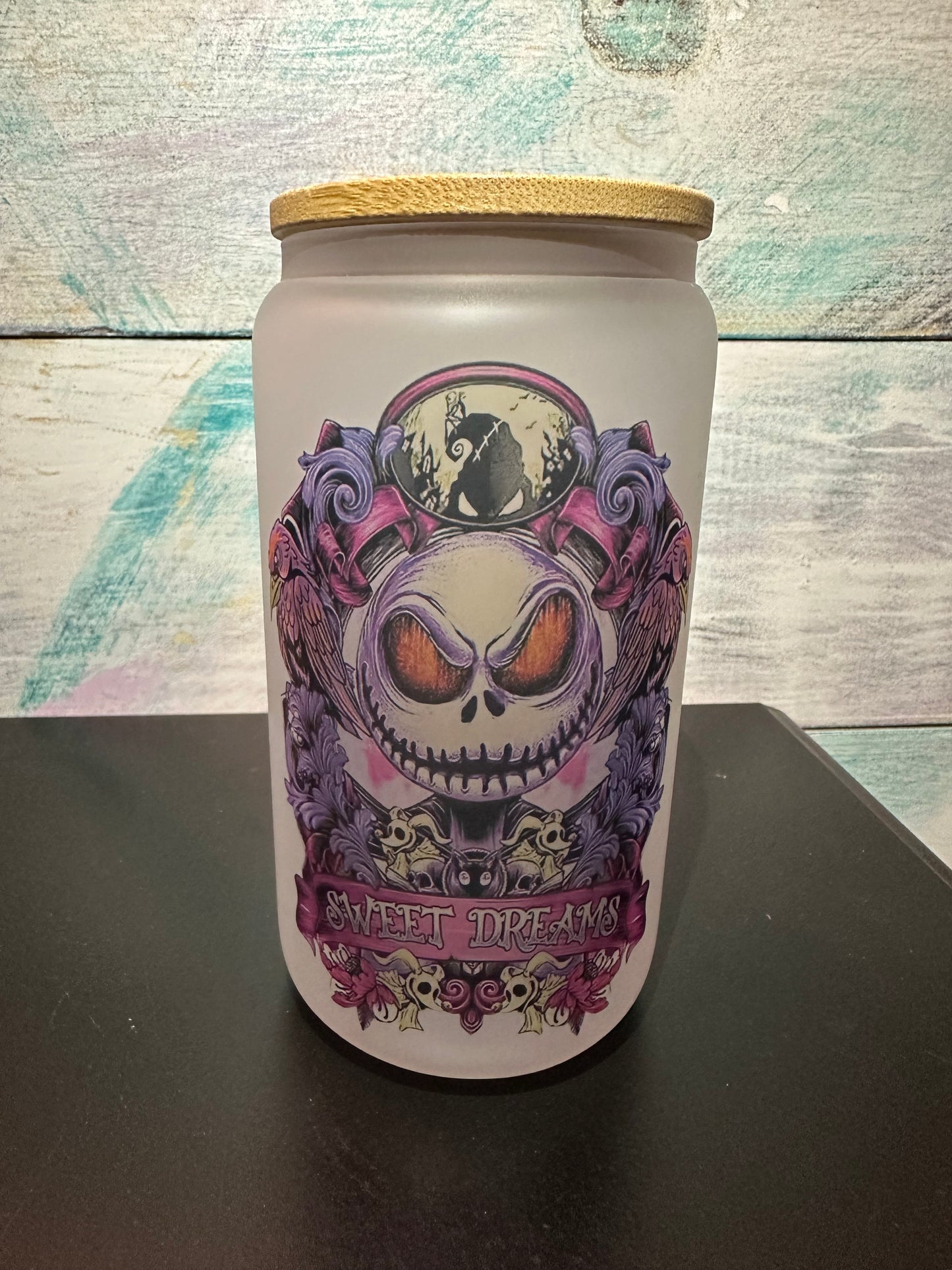 Jack and Sally nightmare before Christmas - 16oz