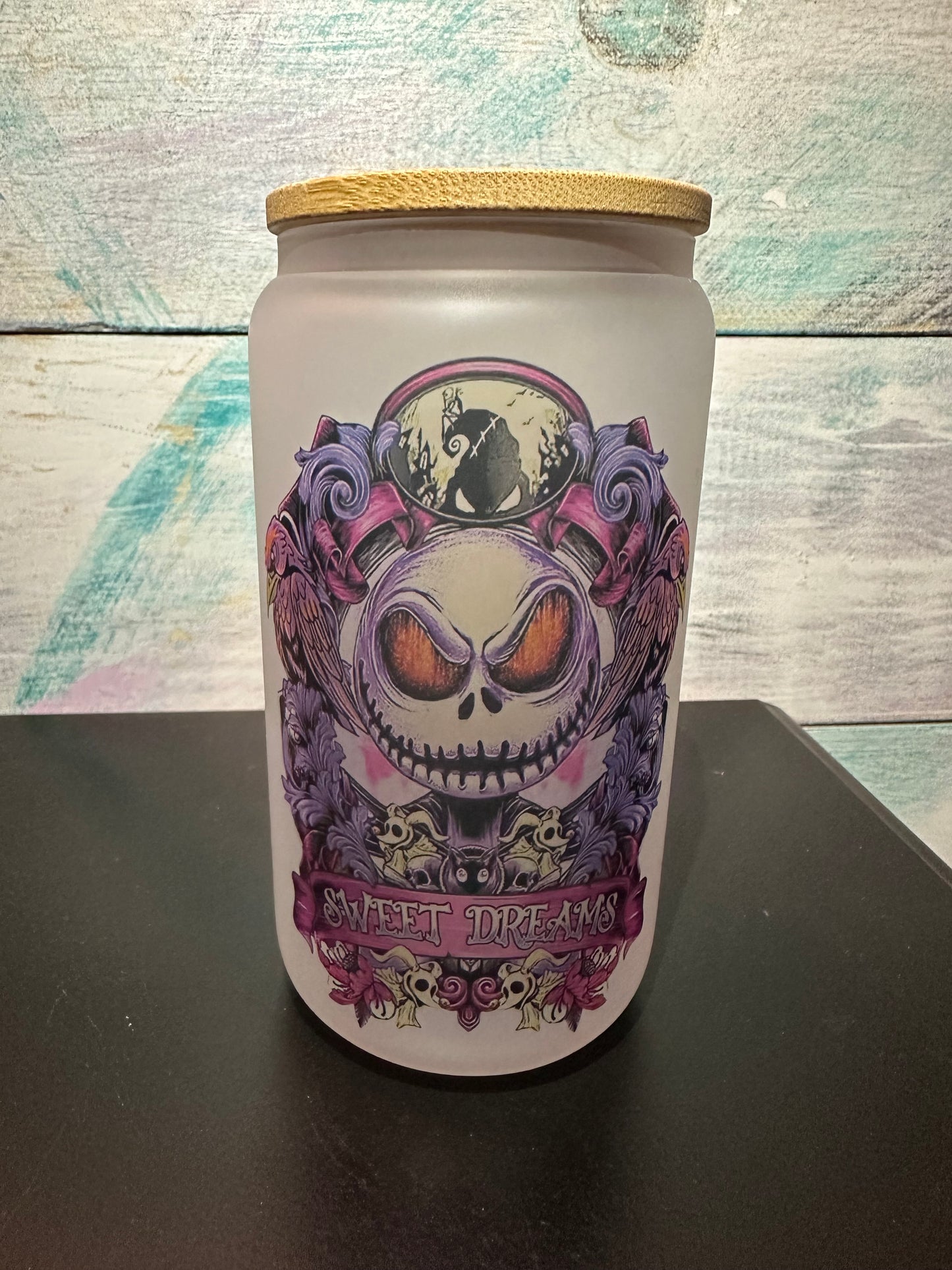 Jack and Sally nightmare before Christmas - 16oz