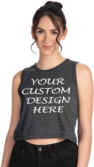 Custom Design Ladies Cropped Tank