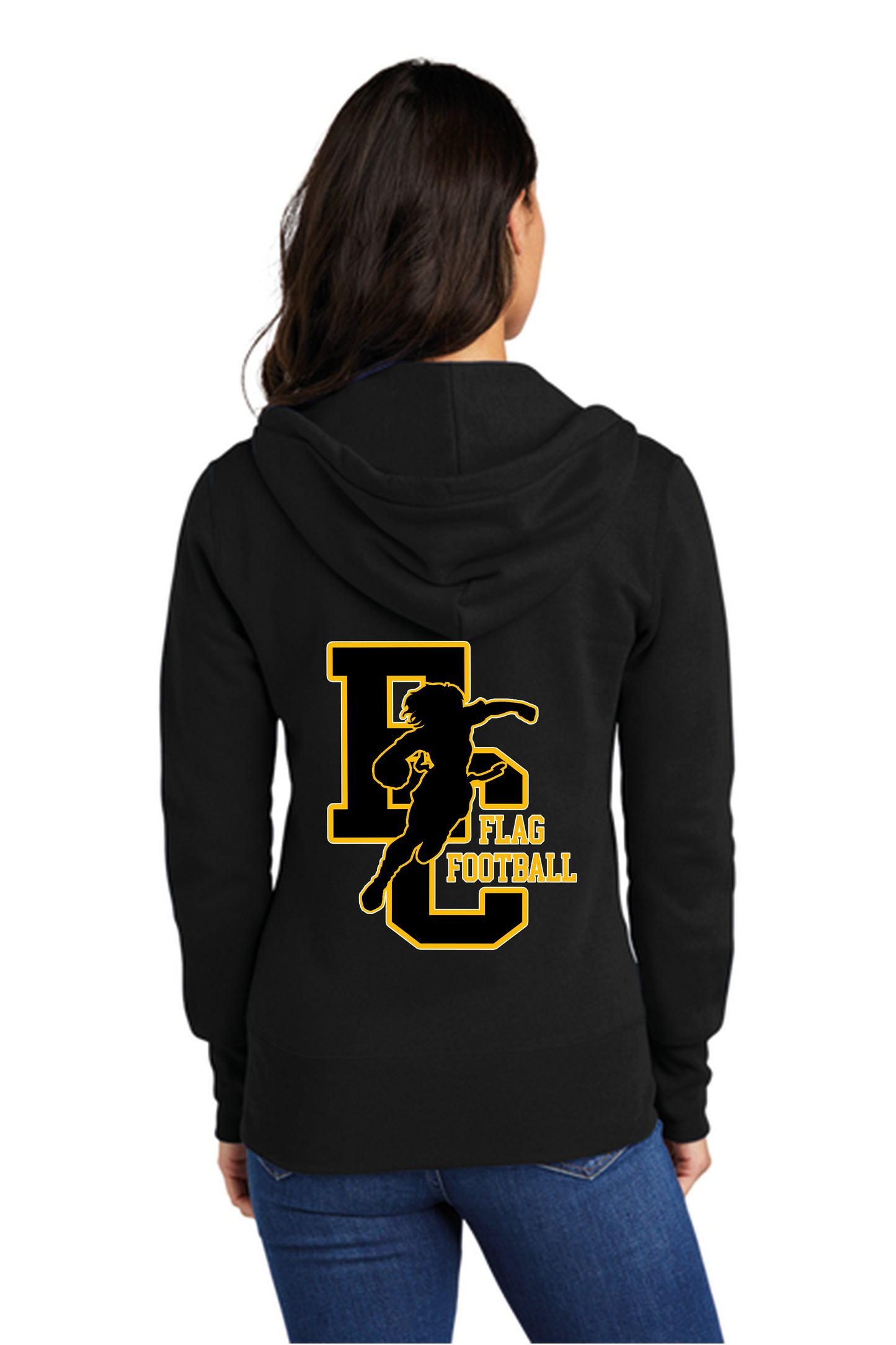 El Capitan Port & Co Women's Core Fleece Full-Zip Hooded Sweatshirt