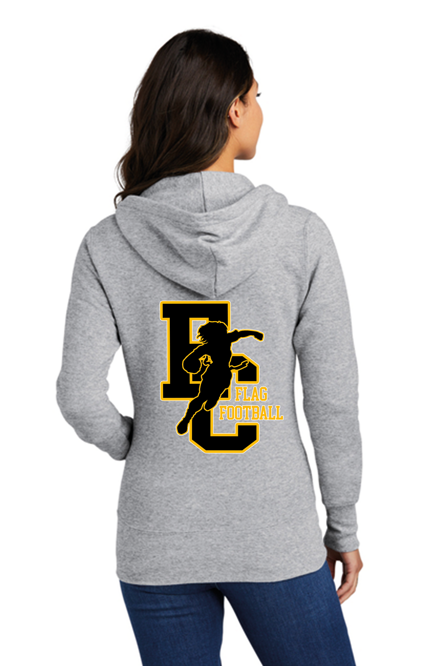 El Capitan Port & Co Women's Core Fleece Full-Zip Hooded Sweatshirt