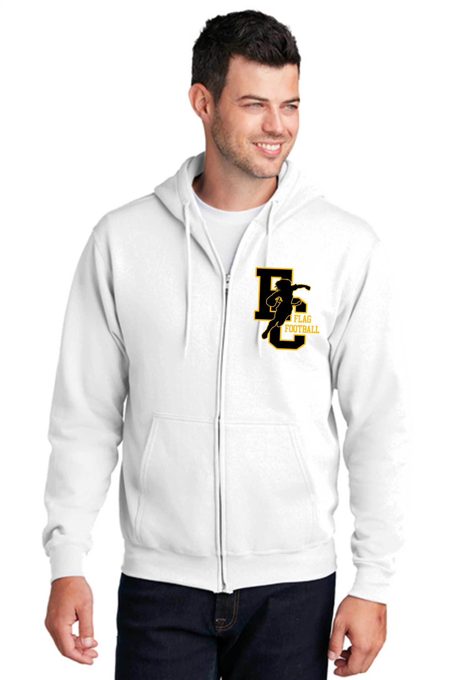 El Capitan Port & Co Core Fleece Full-Zip Hooded Sweatshirt
