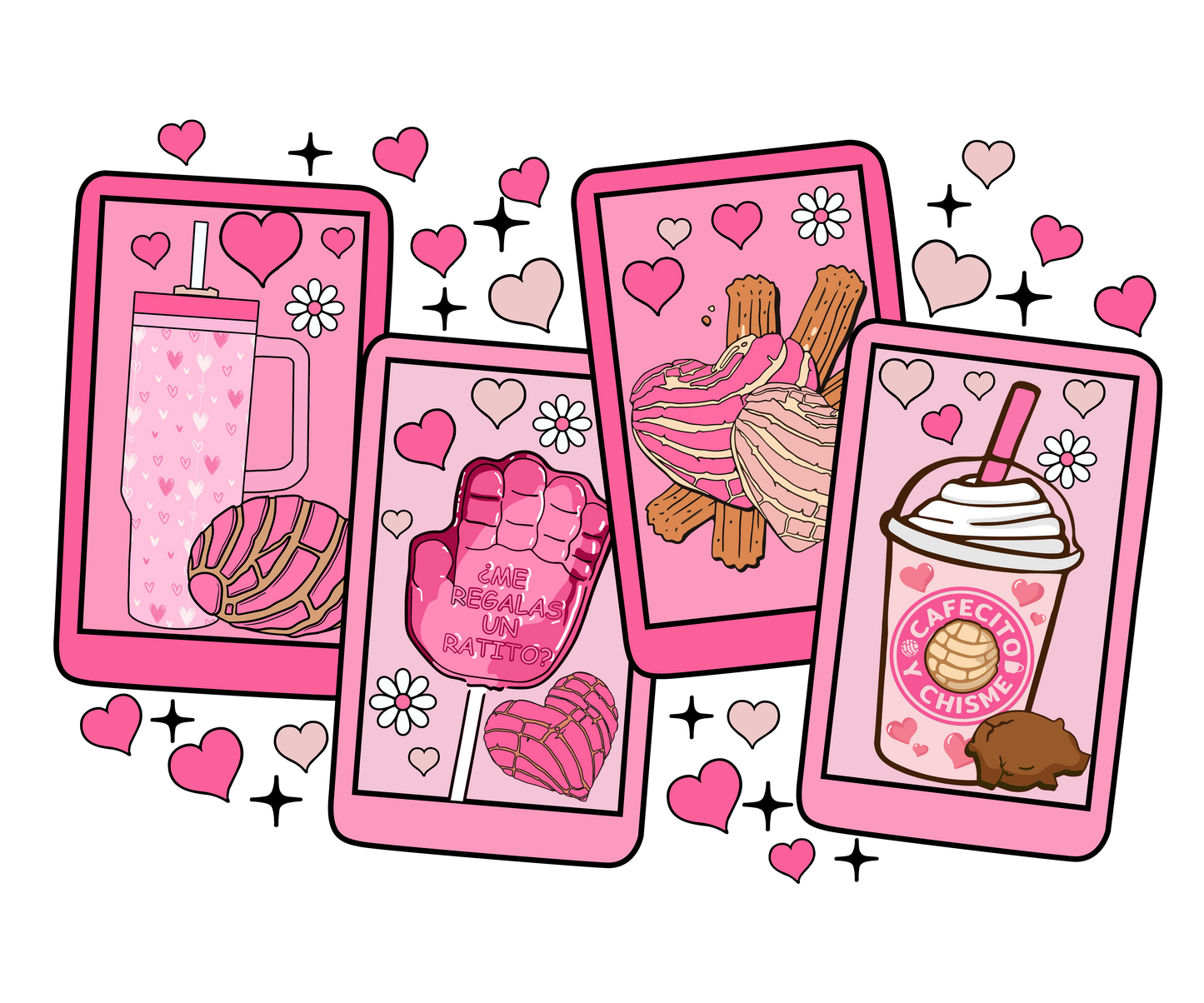 Latina Valentine's Lotería Cards DTF Print