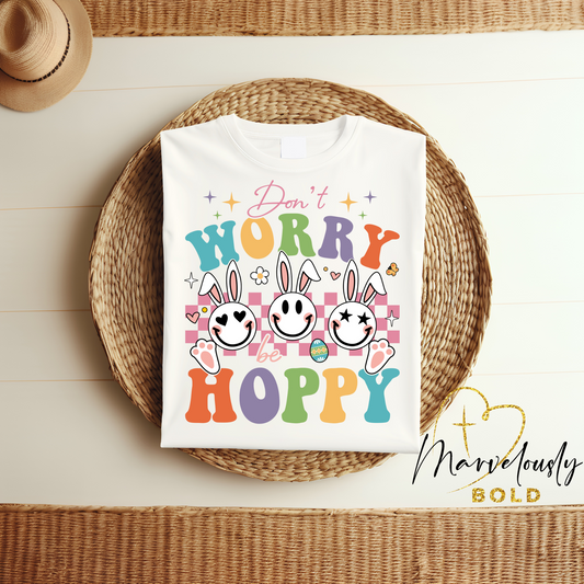 Don't Worry Be Hoppy (Colorful) DTF Print