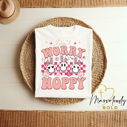 Don't Worry Be Hoppy (Pink) DTF Print