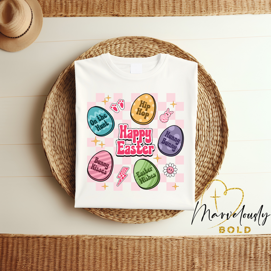 Happy Easter Candy Eggs DTF Print
