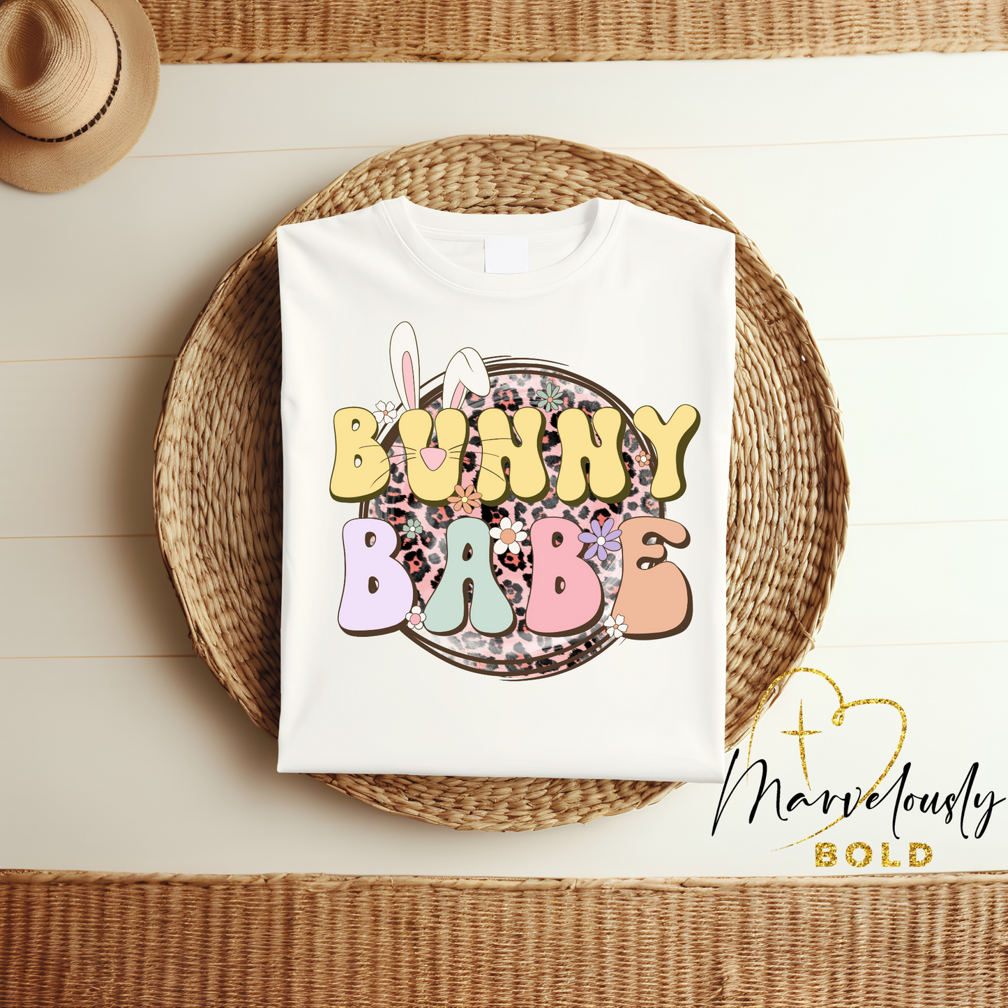 Leopard Bunny Babe DTF Print