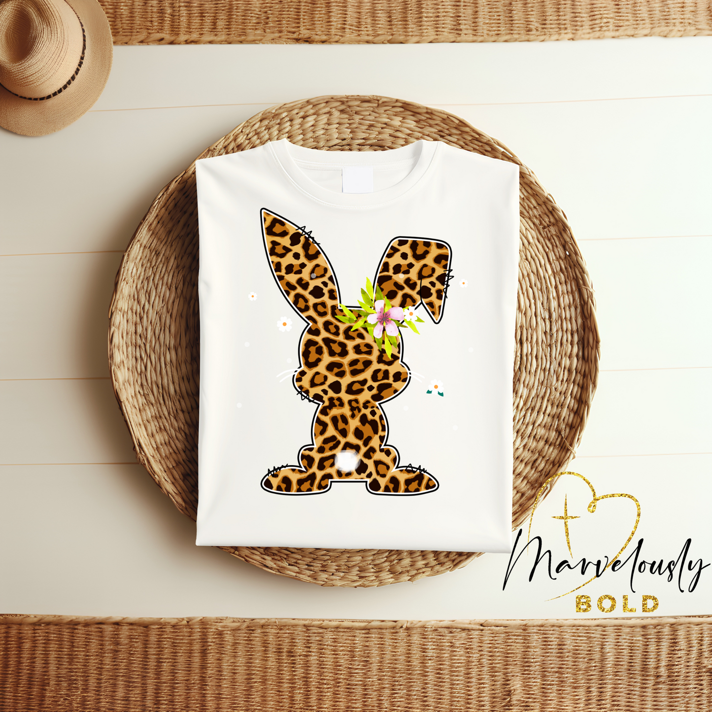 Leopard Bunny DTF Print