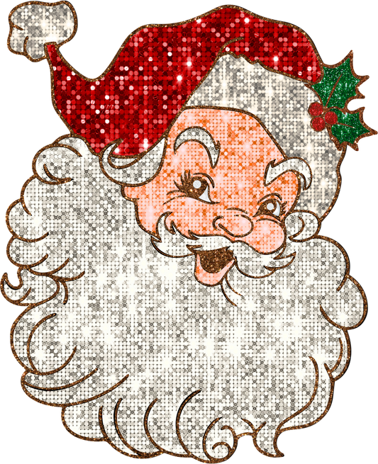 Retro (Red) Santa DTF Print