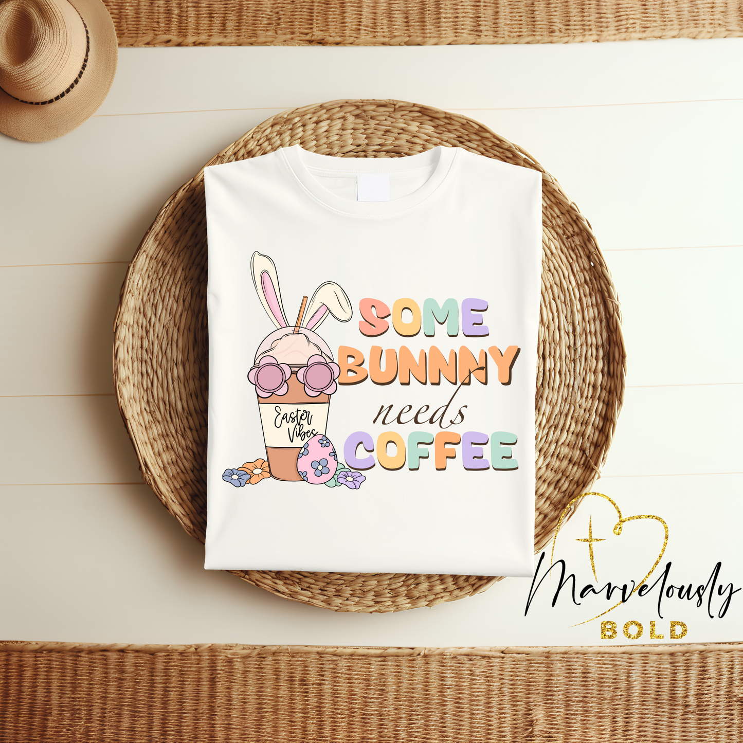 Some Bunny Needs Coffee DTF Print